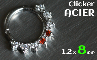 Clicker 1.2 x 8 - acier -