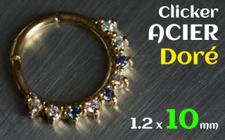 Clicker 1.2 x 10 - acier dore -