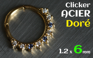 Clicker 1.2 x 6 - acier dore -