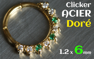Clicker 1.2 x 6 - acier dore -