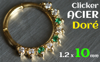 Clicker 1.2 x 10 - acier dore -