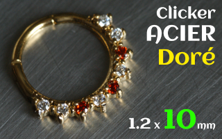 Clicker 1.2 x 10 - acier dore -