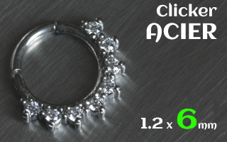 Clicker 1.2 x 6 - acier -