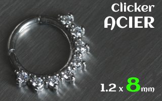 Clicker 1.2 x 8 - acier -