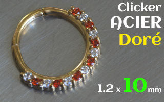 Clicker 1.2 x 10 - acier dore-
