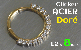Clicker 1.2 x 8 - acier dore-