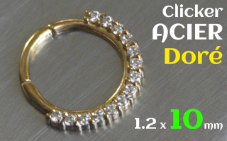 Clicker 1.2 x 10 - acier dore-
