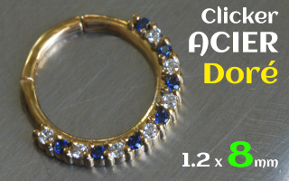Clicker 1.2 x 8 - acier dore-
