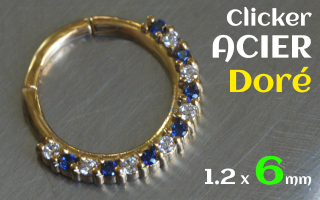 Clicker 1.2 x 6 - acier dore-