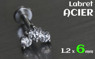 labret 1.2 x 6 Acier