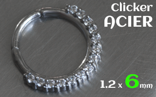 Clicker 1.2 x 6 - acier -