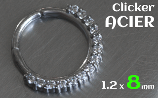 Clicker 1.2 x 8 - acier -