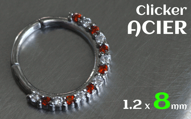 Clicker 1.2 x 8 - acier -