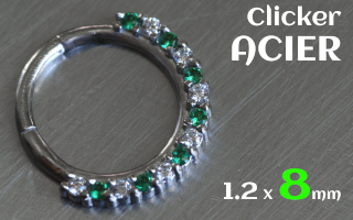 Clicker 1.2 x 8 - acier -