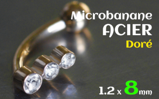 microbananes 1.2 x 8 - acier dore