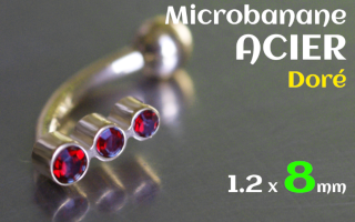 microbananes 1.2 x 8 - acier dore
