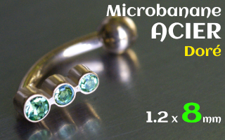 microbananes 1.2 x 8 - acier dore