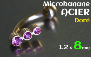 microbananes 1.2 x 8 - acier dore