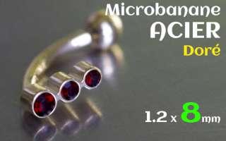 microbananes 1.2 x 8 - acier dore