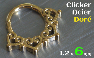 Clicker 1.2x6 Acier dore
