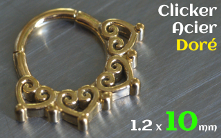 Clicker 1.2x10 Acier dore