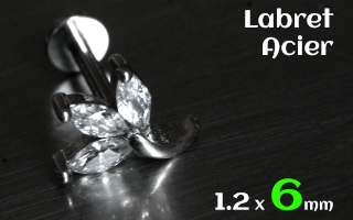 Labret 1.2 x 6 Acier - trefle