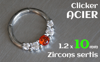 Clicker acier 1.2 x 10 - zircons sertis