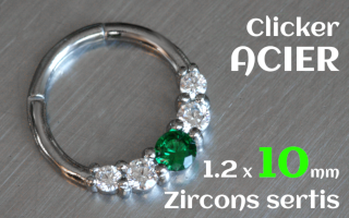 Clicker acier 1.2 x 10 - zircons sertis