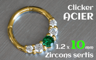 Clicker acier Dore 1.2 x 10 - zircons sertis