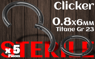 Clicker 0.8x6 Titane STERILE