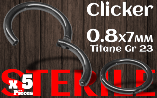 Clicker 0.8x7 Titane STERILE