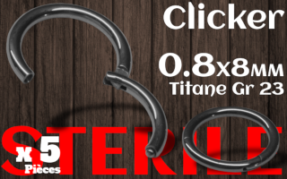 Clicker 0.8x8 Titane STERILE