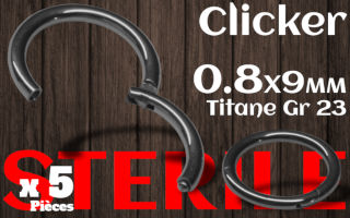 Clicker 0.8x9 Titane STERILE