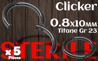 Clicker 0.8x10 Titane STERILE