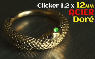 clicker acier Dore 1.2 x 12 - serpent