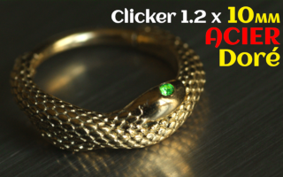 clicker acier Dore 1.2 x 10 - serpent