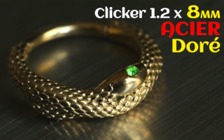clicker acier Dore 1.2 x 8 - serpent