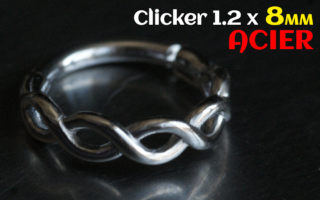 Clicker acier tresse 1.2x8