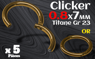 Clicker 0.8x7 Titane dore
