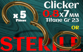 Clicker titane dore 0.8x7 sterile