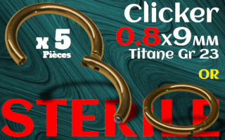 Clicker titane dore 0.8x9 sterile