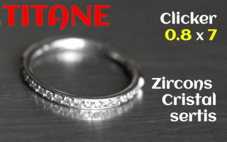 Clicker titane 0.8 x 7 - zircons cristal