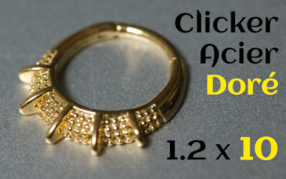Clicker 1.2x10 Acier Dore