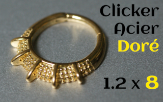 Clicker 1.2x8 Acier Dore