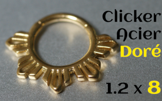 Clicker 1.2x8 Acier Dore