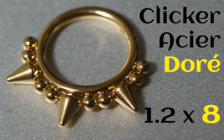 Clicker 1.2x8 Acier Dore