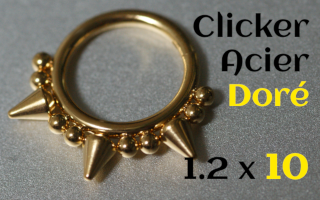 Clicker 1.2x10 Acier Dore