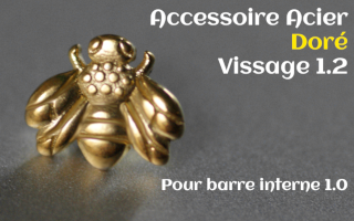 Accessoire Acier Dore vissage interne 1.2 pour barre 1.0 - abeille