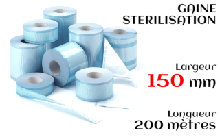 Gaine de sterilisation 150mm x 200 M