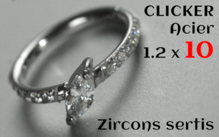 Clicker 1.2 x 10 Acier - zircons sertis